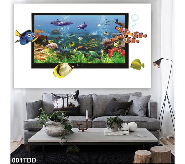 Tranh đại dương,cá heo 3D 01