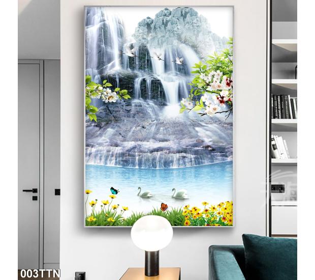 Tranh thác nước-phong thủy 01