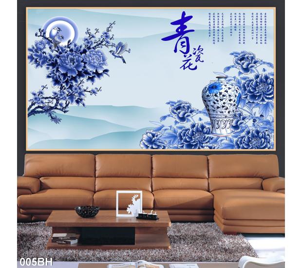 Tranh bình hoa cổ 01
