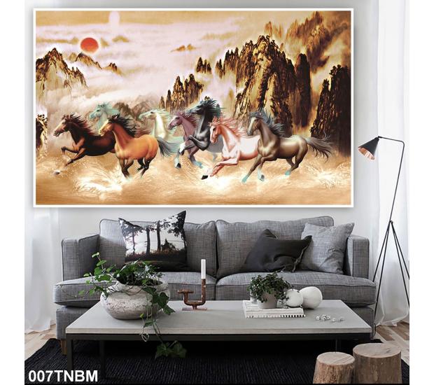 Tranh ngựa bát mã 01