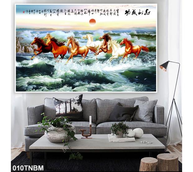 Tranh ngựa bát mã 01