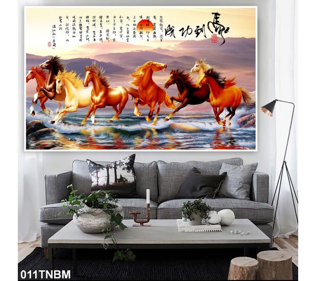Tranh ngựa bát mã 01
