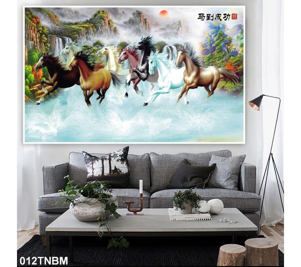 Tranh ngựa bát mã 01