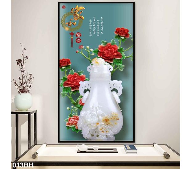 Tranh bình hoa cổ 01