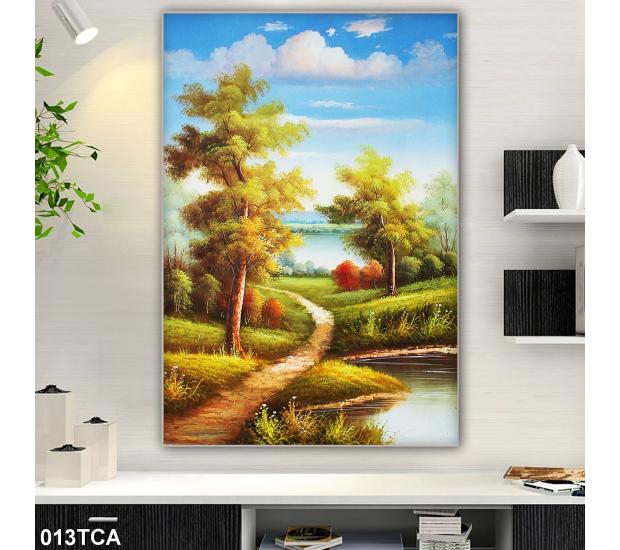 Tranh sơn dầu làng quê Châu Âu 01