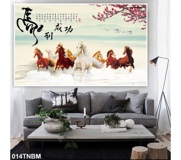 Tranh ngựa bát mã 01