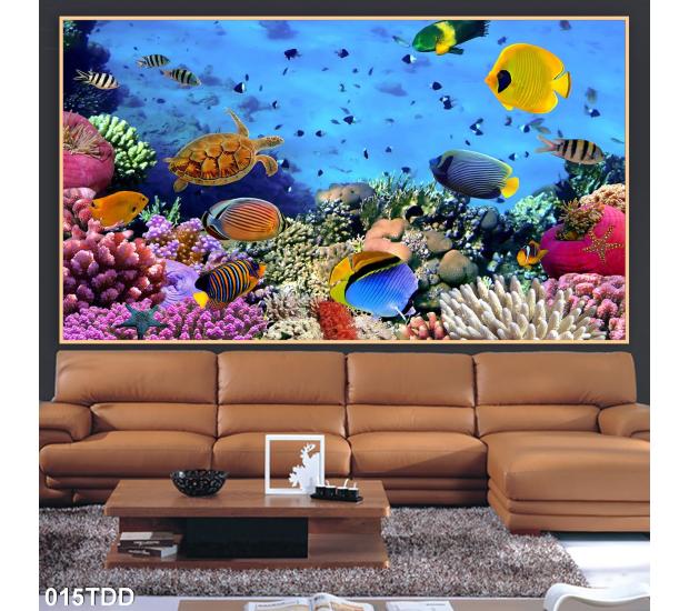 Tranh đại dương,cá heo 3D 01