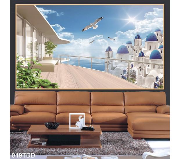 Tranh đại dương,cá heo 3D 01